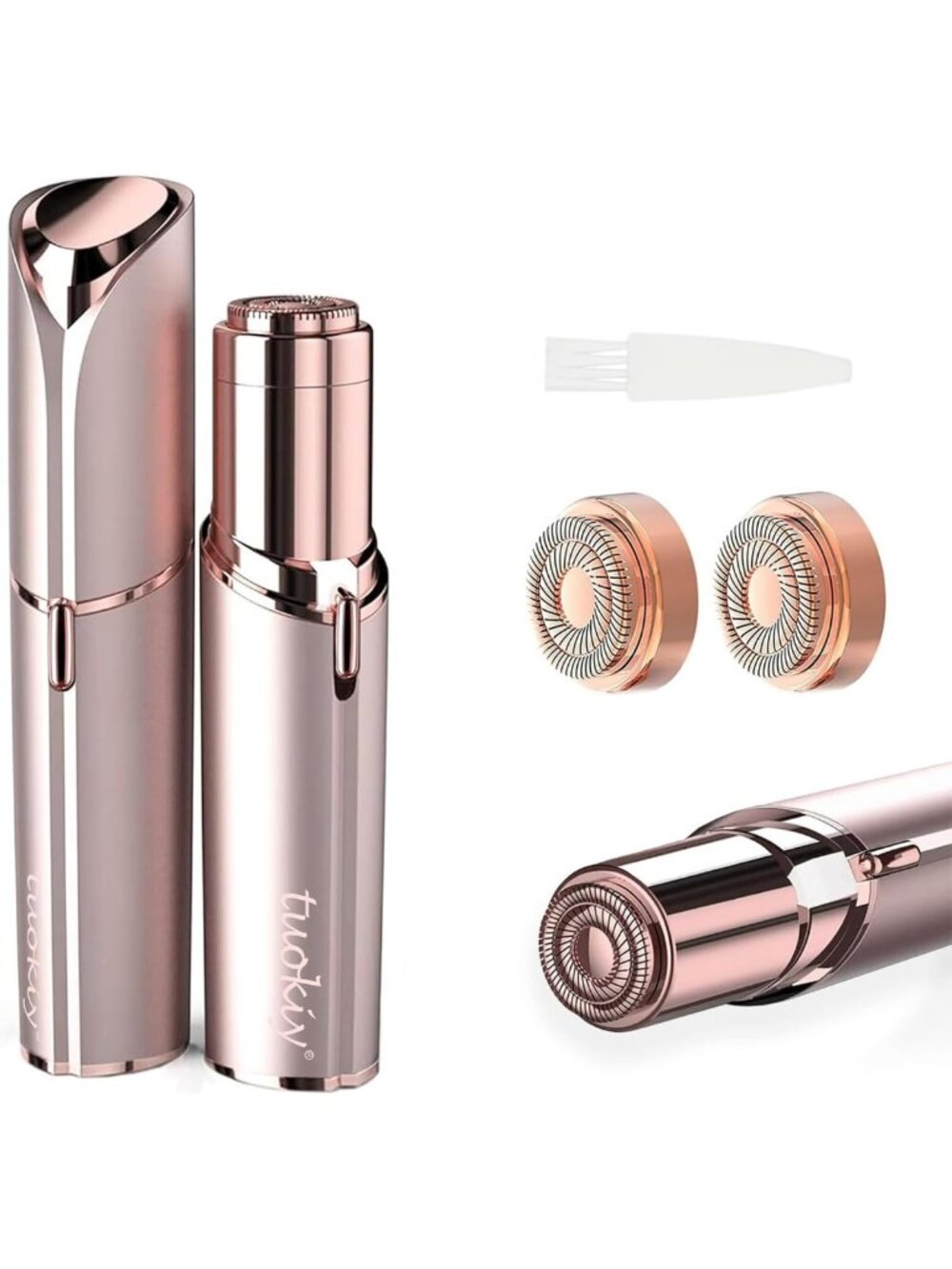 Battery-Powered Facial Hair Remover for Women with 2 Extra Replacement Heads